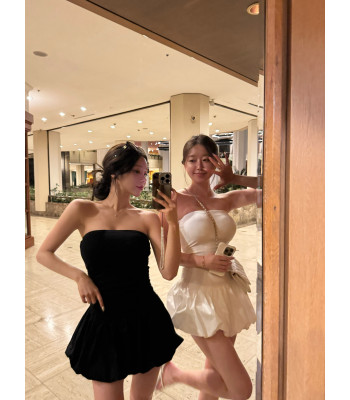 탑 벌룬 원피스